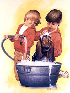 Illustrations: Kids & Dog